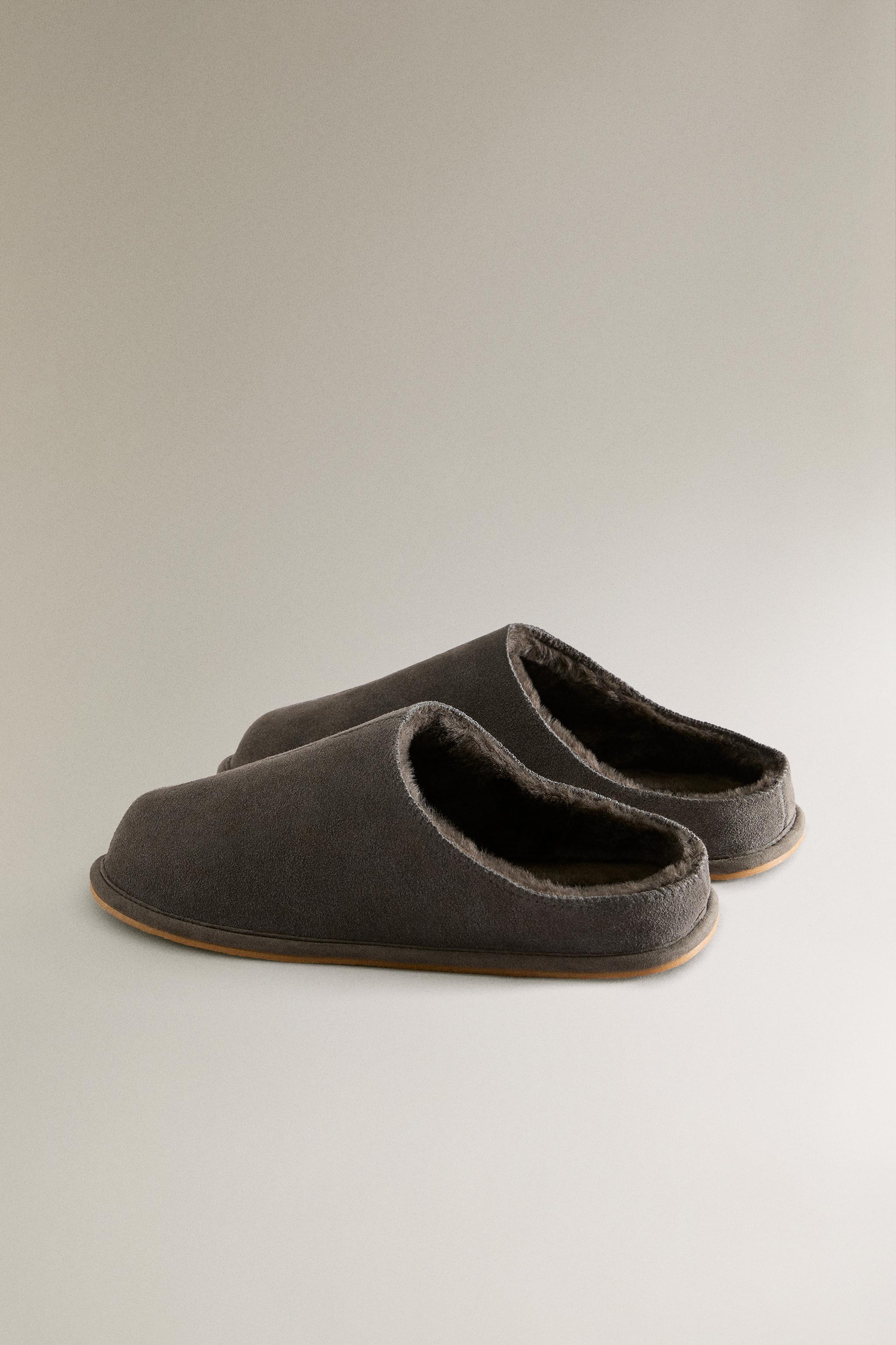 WARM LEATHER MULES
